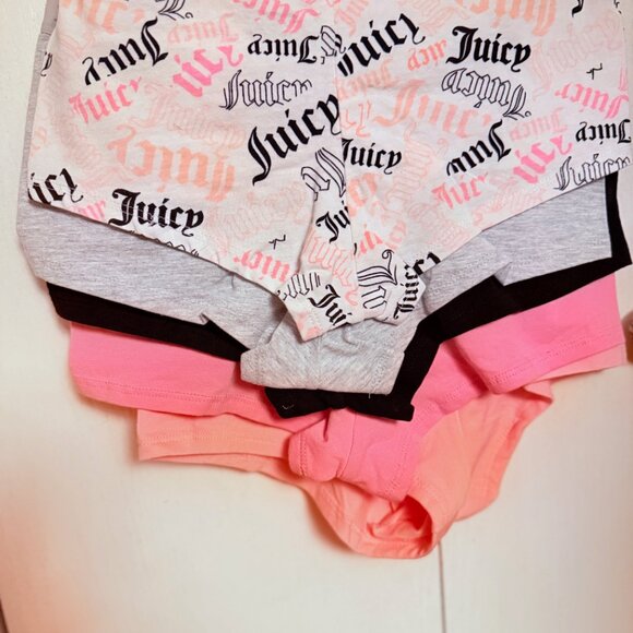 Juicy Couture 4-Pack Logo Boyshort Panties Size S Multicolor Cotton Stretch NWT - Picture 4 of 5